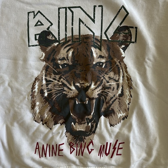 Anine Bing Tiger Organic Cotton Graphic Sweatshirt - Small - Picture 2 of 3